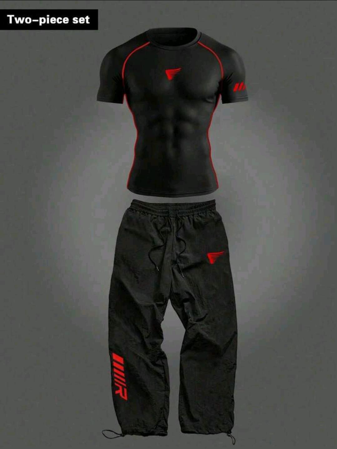 Winged Graphic Two-Piece Set